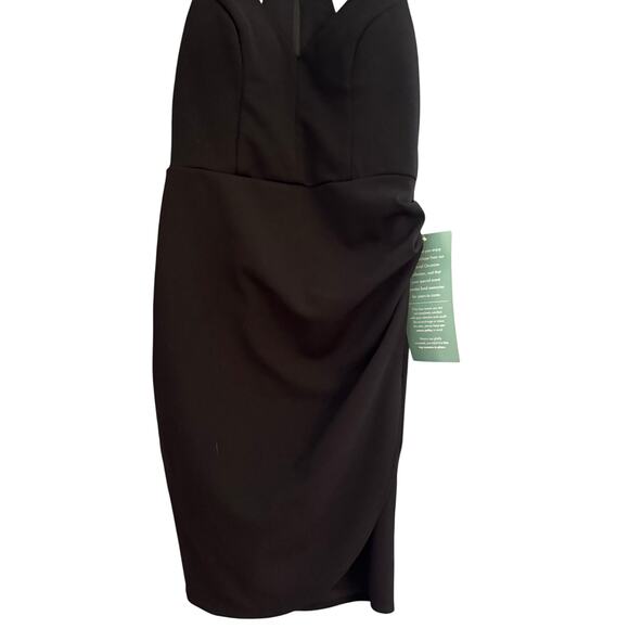 NWT B. Smart Black Bodycon Dress Tulip Hem Racerback Juniors Size 7 HOCO - Picture 8 of 15